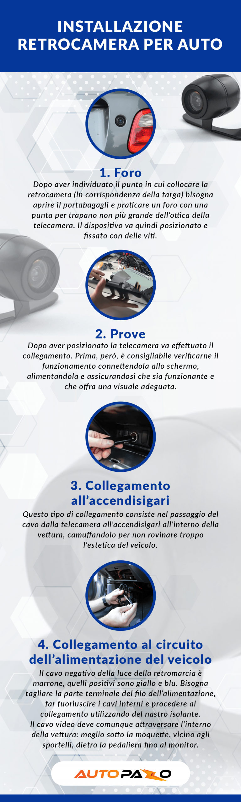 Filtro Raddrizzatore 12V DC Per Telecamera Posteriore Auto – Adattatore Di Alimentazione Per Veicoli Tedeschi/americani